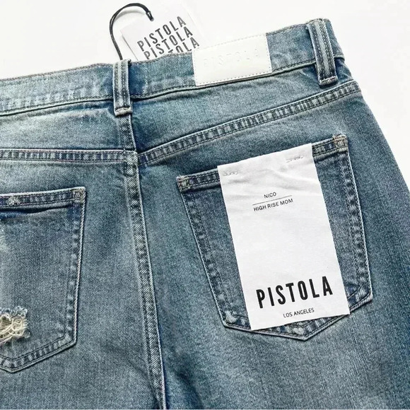 Pistola Nico High Rise Mom Fit Jeans in Bluegrass Wash Size 27 NWT - Picture 9 of 9